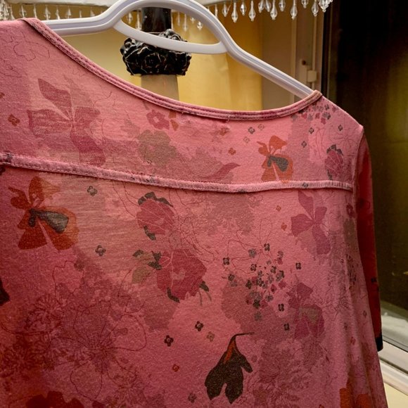 Sandwich Dress, Midi, Size Small, Soft pink Floral, Strech Jersey. So flattering - Picture 11 of 12